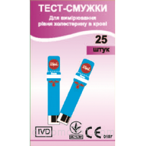 Тест смужки EasyTouch для вимірювання рівня холестерину в крові